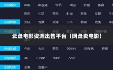 云盘电影资源出售平台（网盘卖电影）