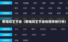 歌唱综艺节目（歌唱综艺节目收视率排行榜）