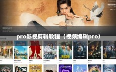 pro影视剪辑教程（视频编辑pro）