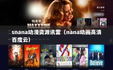 snana动漫资源讯雷（nana动画高清百度云）