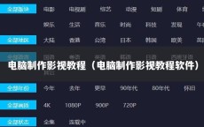 电脑制作影视教程（电脑制作影视教程软件）