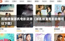优酷修复邵氏电影资源（邵氏修复电影去哪可以下载）