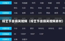 综艺节目搞笑视频（综艺节目搞笑视频素材）