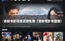 逃脱电影百度资源免费（逃脱电影完整版）