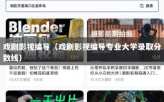 戏剧影视编导（戏剧影视编导专业大学录取分数线）