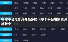 哪家平台电影资源最多的（哪个平台电影资源比较全）