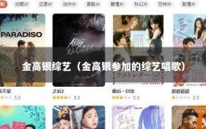 金高银综艺（金高银参加的综艺唱歌）