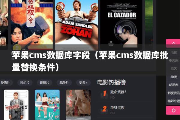 苹果cms数据库字段(苹果cms数据库批量替换条件)